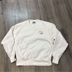 Classic Cream Crewneck Sweater